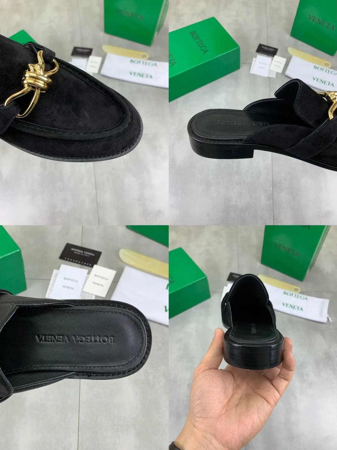 Men's shoes 💰P800 [New model] (genuine leather outsole) water-dyed cow lining 💰High-quality business couple half-slip leather shoes 💎💎💎 BOTTEGA VENETA official website synchronizes the latest top version of BV in the market, accepts material comparison, shoe type comparison, process comparison, practical and textured, versatile and suitable for any occasion, the more you look at it, the more flavorful it becomes. Purely hand-knitted craftsmanship - Upper material, calfskin imported from Italy 🇮🇹 - High-quality water-dyed cowhide lining - Original private model customized leather outsole -Size: Female 35-39 (40 ordered) Male 39-44 (38 45 can be customized) Color: Multiple colors available